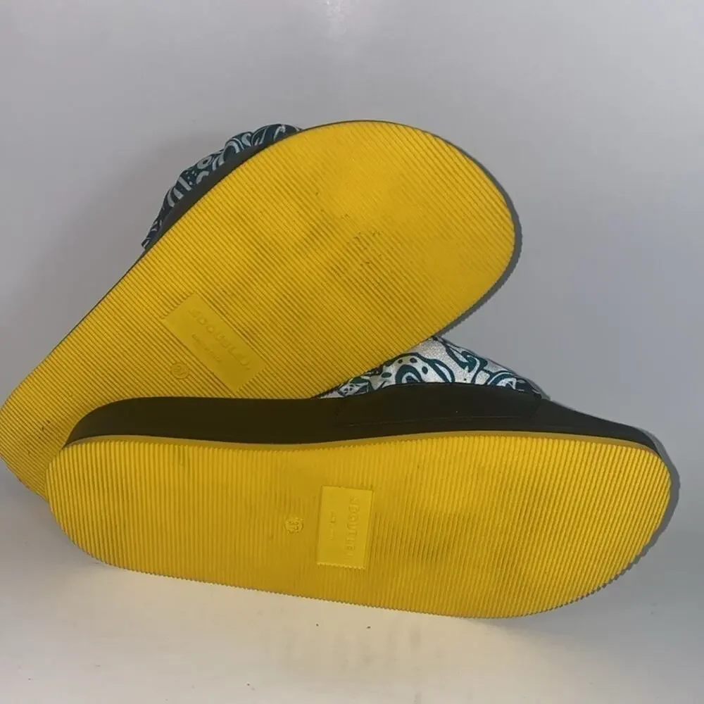 La Double J Treccia Slides Ionic in Twill